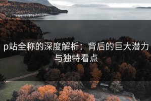 p站全称的深度解析：背后的巨大潜力与独特看点