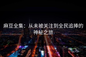 麻豆全集：从未被关注到全民追捧的神秘之旅