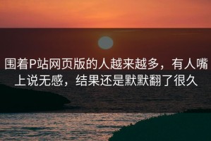 围着P站网页版的人越来越多，有人嘴上说无感，结果还是默默翻了很久